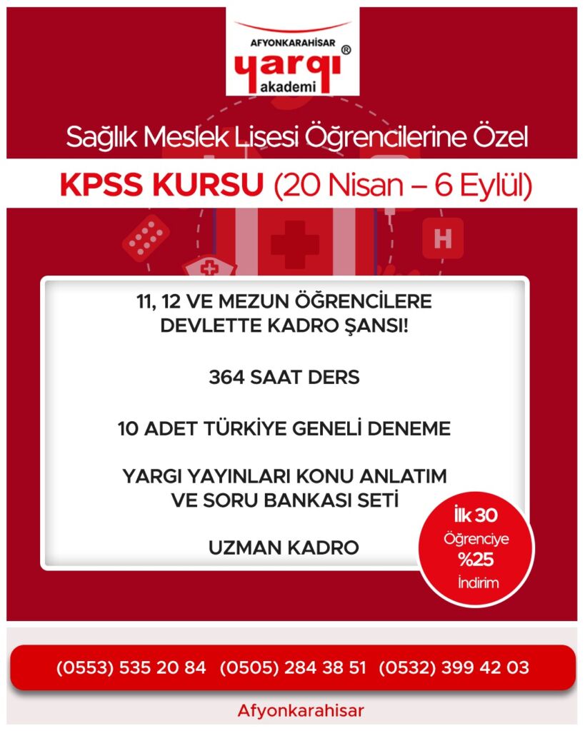 KPSS Sağlık Meslek Lisesi